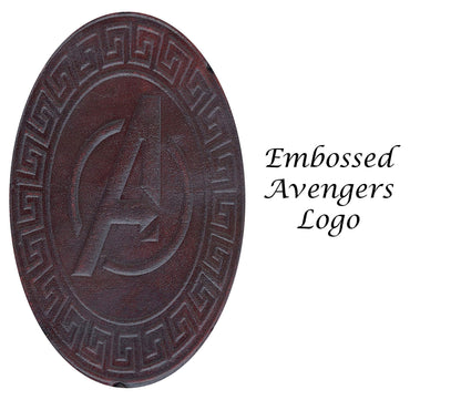 Avengers embossed 10 inches Handmade Leather Journal With Stones/Art Sketchbook & Travel diary with Vintage lock Latch
