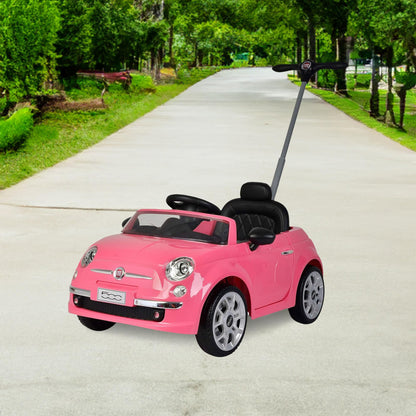 Best Ride On Cars Fiat 500 Push Car, Pink, Large