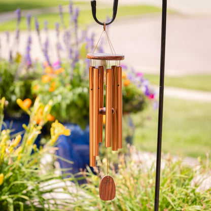 Woodstock Wind Chimes Amazing Grace Chime Medium (24'') Bronze Wind Chime Inspirational and Memorial Gifts Wind Chimes for Outside Patio Home or Garden Decor