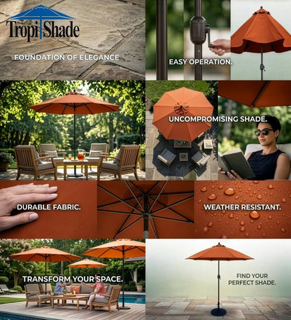 Tropishade Steel Plate Umbrella Base, 36 lbs, Black