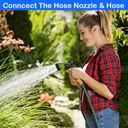 Hourleey Garden Hose Quick Connector, Solid Brass 3/4 Inch GHT Thread Garden Quick Connect Kit, Male and Female No-Leak Water Hose Fittings (8 Set)