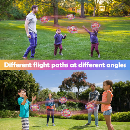 Flying Orb Ball Toy, 2024 Upgraded Boomerang Hover Ball Fidget Spinner for Kids, Hand Drone Orbit, Cool Toys Gift for 6 7 8 9 10+ Year Old Boys Girls Teens Outdoor Toys(Red)