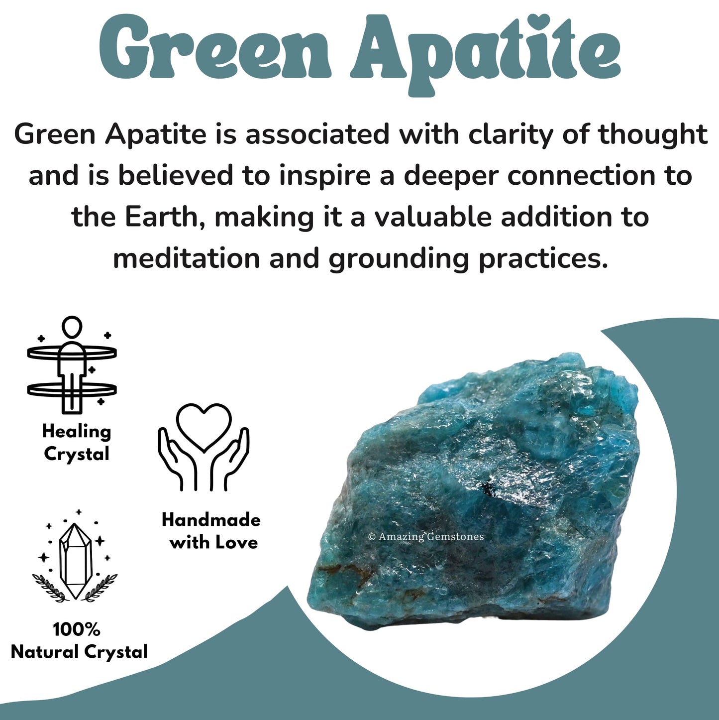 Amazing Gemstone 2 Pieces Green Apatite Raw Crystals and Healing Stones, Natural Rocks for Tumbling and DIY Raw Stones and Crystals