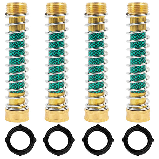 Hourleey Garden Hose Protector, Hose Extension Adapter with Coil Spring (4 PCS)