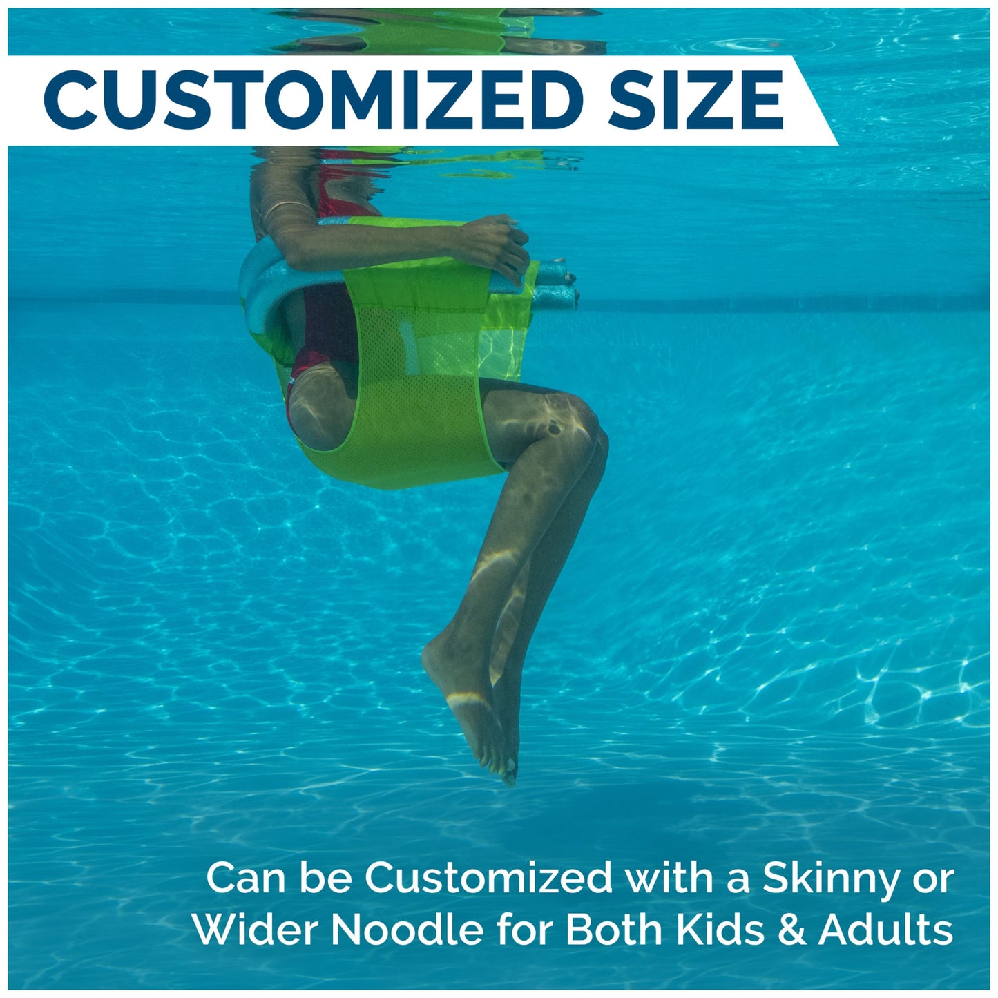 SwimWays Mesh Floating Pool Chair Noodle Slings (4 Pack), Swimming Pool Accessories & Water Toys, Pool Noodle Not Included