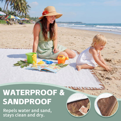 2 in 1 Extra Large Camping Blanket Outdoor Picnic Yoga Mat Lightweight Car Essential Roadtrip Gadget Rv Accessories Glamping Tent Gear Must Haves Hiking Stuff Backpacking Necessities Women Beach Gift