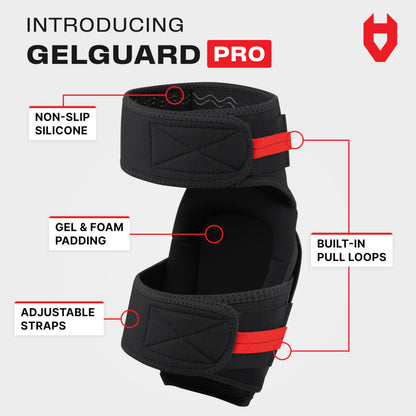NoCry Professional Work Knee Pads for Men Construction with Ankle Support and Heavy Duty Anti-Slip Cap — Foam Cushion and Extra Thick Gel Padding — Reinforced Thigh & Shin Straps