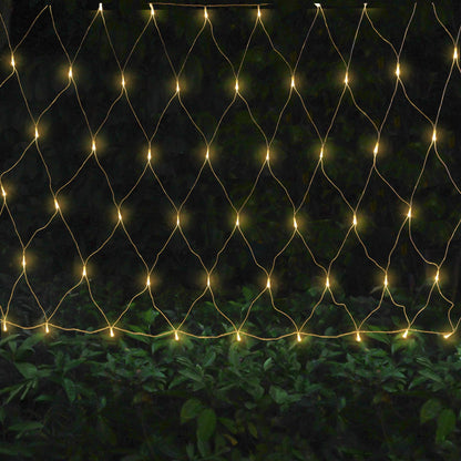 oopswow Christmas Net Lights Outdoor,9.8ft x 6.6ft Mesh Light Waterproof Tree Light,200Led Net String Lights Plug in with 8Modes Connectable for Gazebo Shrubs Lawn Backyard Garden Decor (Warm White)