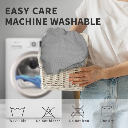 Easy-Going 100% Waterproof Dining Room Chair Cover Set of 6, Stretch Jacquard Parson Chair Slipcover Removable Washable Chair Protector for Home, Restaurant, Banquet (Large, Light Gray)