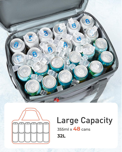 TOURIT Soft Sided Cooler Bag Insulated 48/60 Cans, Large Collapsible & Leakproof Ice Chest for Picnic, Beach, Camping, Travel