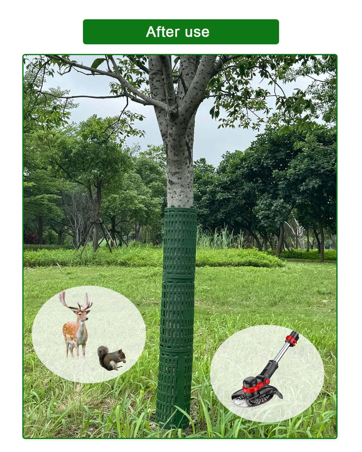 Tree Trunk Protector Guard - 6Pcs Splicable Bark Protectors, Breathable Wildlife Protection