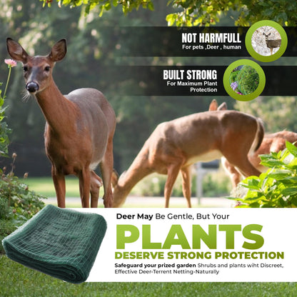 Deer-Terrent Deer Fencing – Heavy Duty Bird Netting, Chicken Coop, Fruit Trees, Plants, Plastic Fence, Bird Screen, Outdoor Cover, Garden Protection, Net Material, 18'x 5'