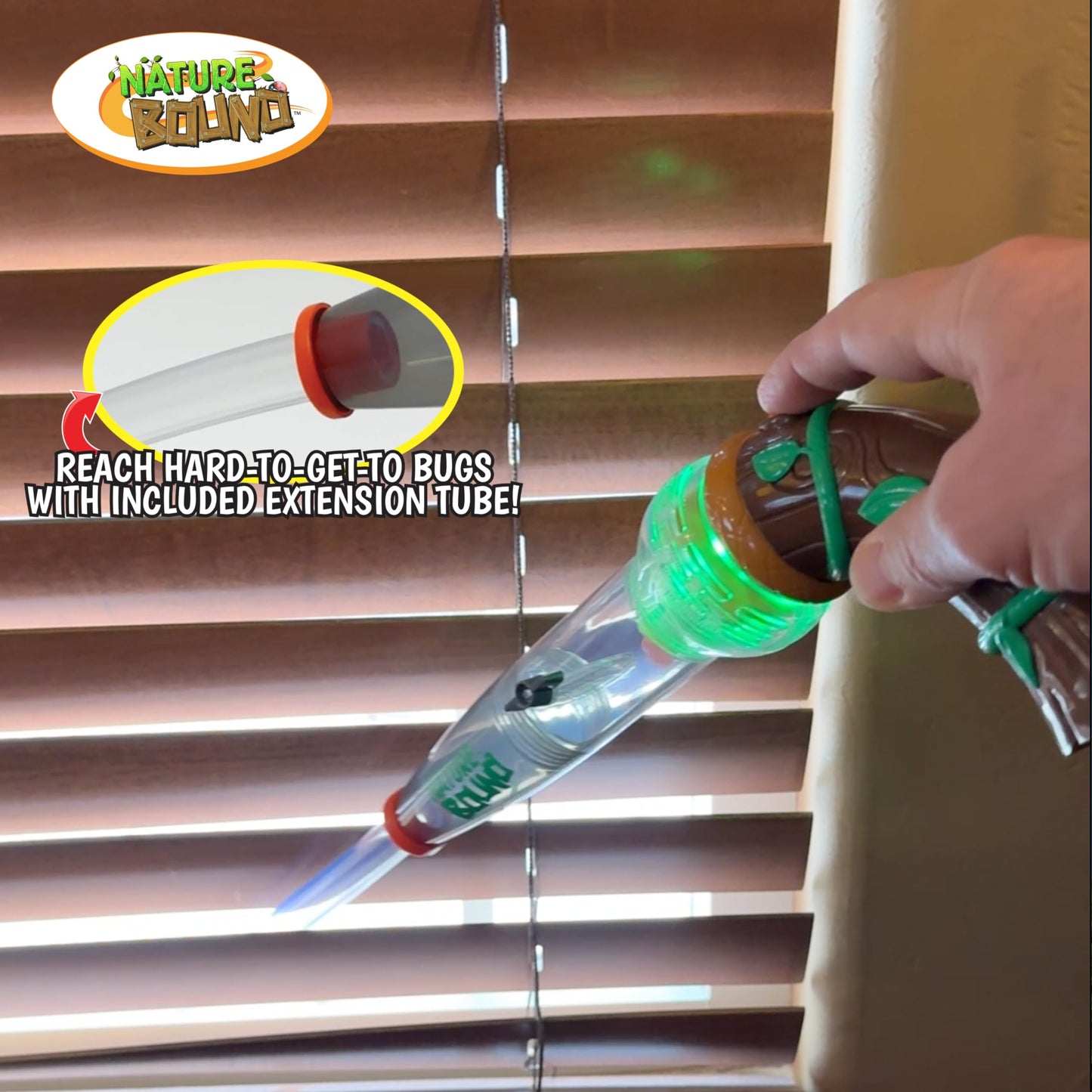 Nature Bound Bug Catcher Toy, Eco-Friendly Bug Vacuum, Catch and Release Indoor/Outdoor Play, Ages 3 to 12, Green, Complete Kit for Kids, Includes Capture Core with Magnification