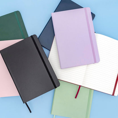 PAPERAGE Lined Journal Notebook, (Navy), 160 Pages, Medium 5.6 in x 8 in - 100 GSM Thick Paper – Hardcover Journaling Notebook for Work, School & Note Taking