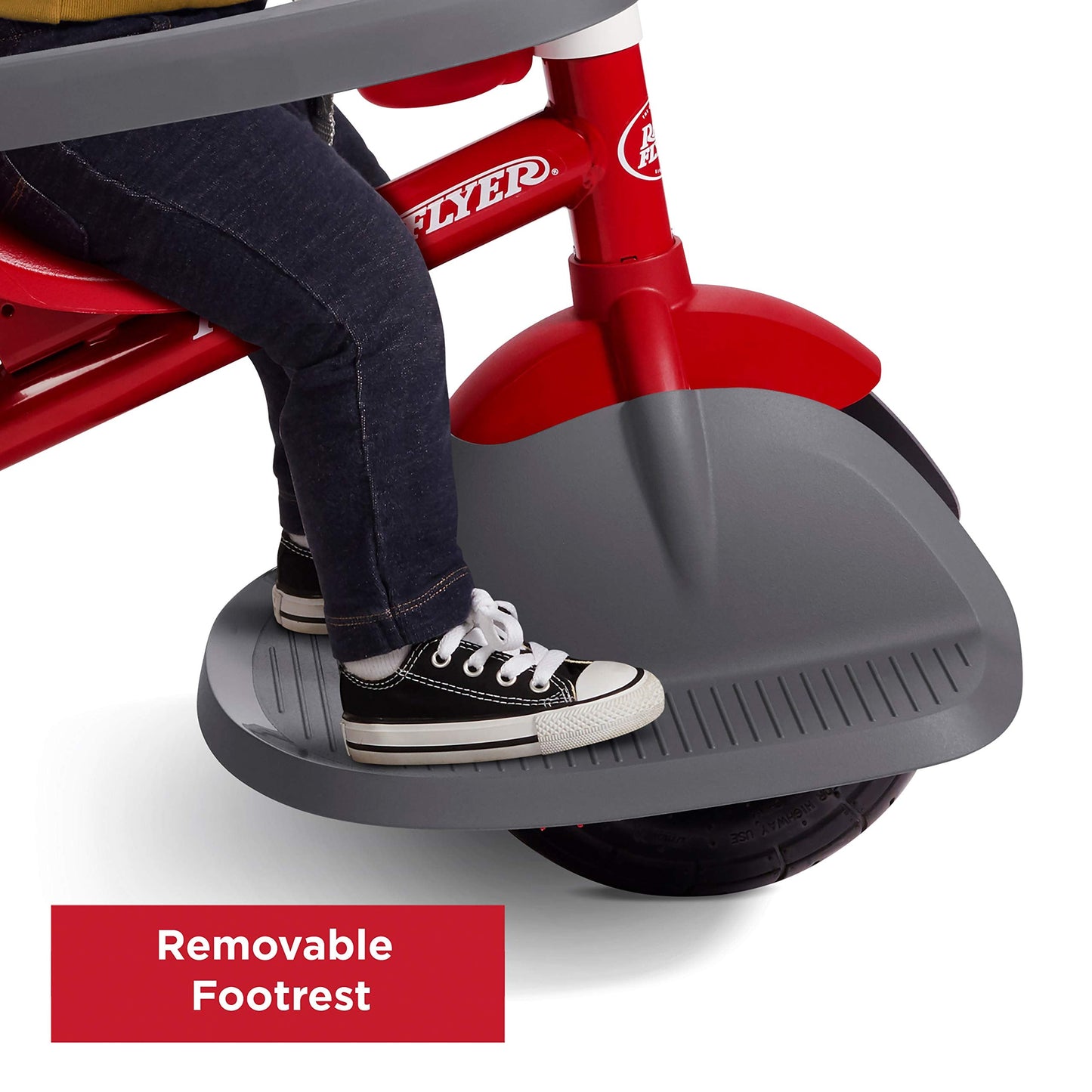 Radio Flyer Ultimate All-Terrain Stroll 'N Trike, Ages 1-5, Convertible 4-in-1 Tricycle, All-Terrain Tires, Parent Push Handle, UV Canopy, Accessories, Safety Harness, Stroller Tricycle for Toddlers