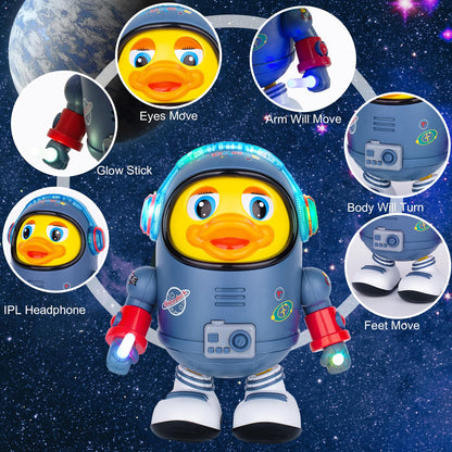 ZHMY Baby Toys, Electric Space Duck, Electric Music Toy,Electric Toys with Lights and Sounds, Moving Walking Dancing Toys for Toddler (Space Duck)