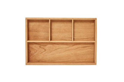pandapark Wood Organizer Tray,Black Walnut,Desk & Drawer Storage Box (Cherry Master-4)