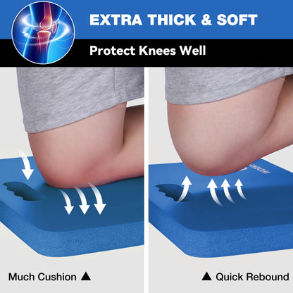WORKPRO Extra Thick Kneeling Pad, Soft NBR Foam Cushioning for Knee, Large Foam Kneeler Mat for Gardening, Bathing Baby, Exercise, Workout Supplies, 17.5 x 11 x 1.5 in, Blue