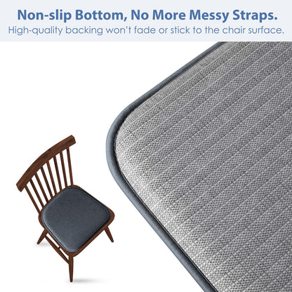 SWEMSTAR Chair Cushions - 15"*17" Kitchen Dining Chair Pads Foam Seat Cushion for Chairs Barstool Cushions Non Slip Seat Pad