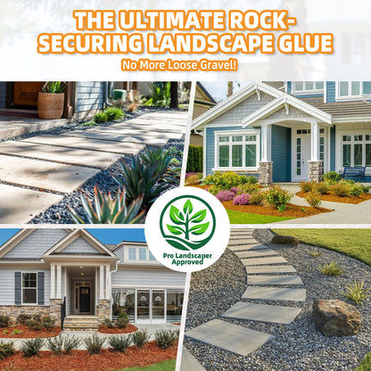 Shabebe Rock Glue for Landscaping with Sprayer 27oz, Ready-to-Use Mulch & Gravel Binder, Fast-Dry No Dilution, Weather-Resistant Spray Rock Glue for Garden Beds, Pea Gravel & Small Stone