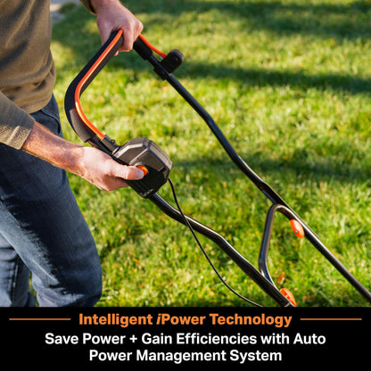 LawnMaster CLMF4819X 19-inch Brushless Cordless Lawn Mower with 2X24V MAX 4.0Ah Battery and a Dual Charger 6 Cutting Position