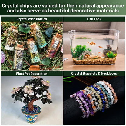 1.1lb Natural Crushed Ocean Jasper Crystal Tumbled Chips-Healing Crystals Chips Bulk, Crushed Crystal Gemstones for Crafts, Beautiful Package for Gift (Ocean Jasper)