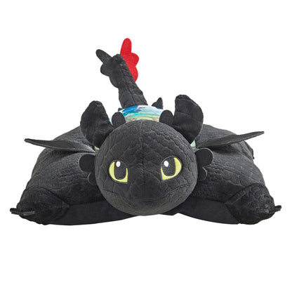 Pillow Pets 11 inch How to Train Your Dragon Toothless Sleeptime Lite, NBC Universal Stuffed Animal Nightlight, Plush Toy Gift for Kids