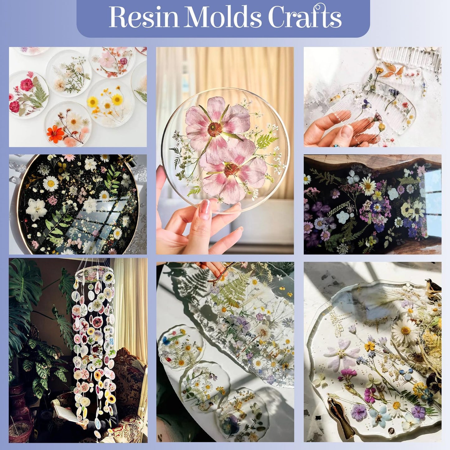 150Pcs Pressed Flowers for Crafts, Colorful Dried Flowers for Crafts Real Natural Dried Pressed Flowers Dry Leaves Bulk for Resin, DIY Art, Scrapbook, Jewelry, Card, Candle & Soap Making with Tweezers