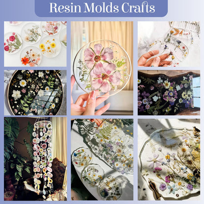 150Pcs Pressed Flowers for Crafts, Colorful Dried Flowers for Crafts Real Natural Dried Pressed Flowers Dry Leaves Bulk for Resin, DIY Art, Scrapbook, Jewelry, Card, Candle & Soap Making with Tweezers