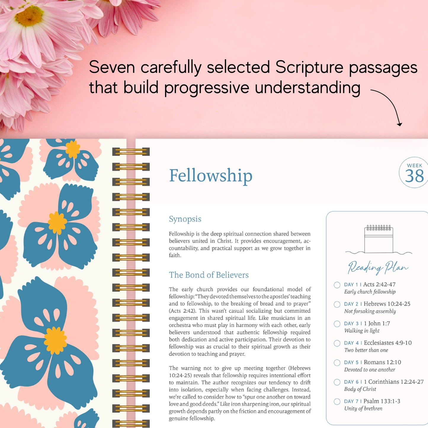 Official Spiral Bible® The Bible in a Year | 52 Week Guided Bible Study & Daily Reading Plan | Spiritual Companion & Journal for Adults & Teens | 8.5" x 11" Notebook