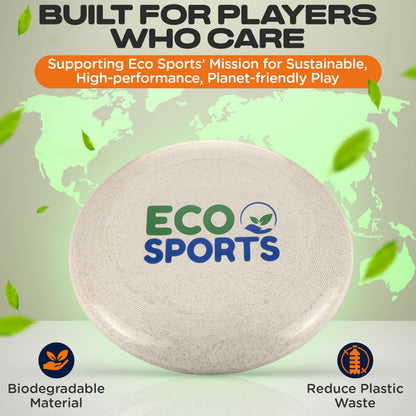 Eco Sports Ultimate Frisbee Disc 175g – Flying Disc Wheat Straw Plastic-Free Frisbee Disc for Outdoor Games, Beach Play, and Ultimate Matches
