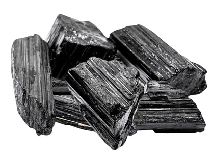Amazing Gemstone Black Tourmaline Raw Crystals and Healing Stones, Natural Rocks for Tumbling and DIY Raw Stones and Crystals (1 lb)