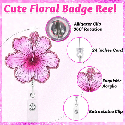 Hotlea 24 PCS Nurse Badge Reels Bulk Funny Badge Holders Retractable Clip Cute Nursing Medical Asssitants RN LPN CNA Nurses Week Gift Accessories for Work