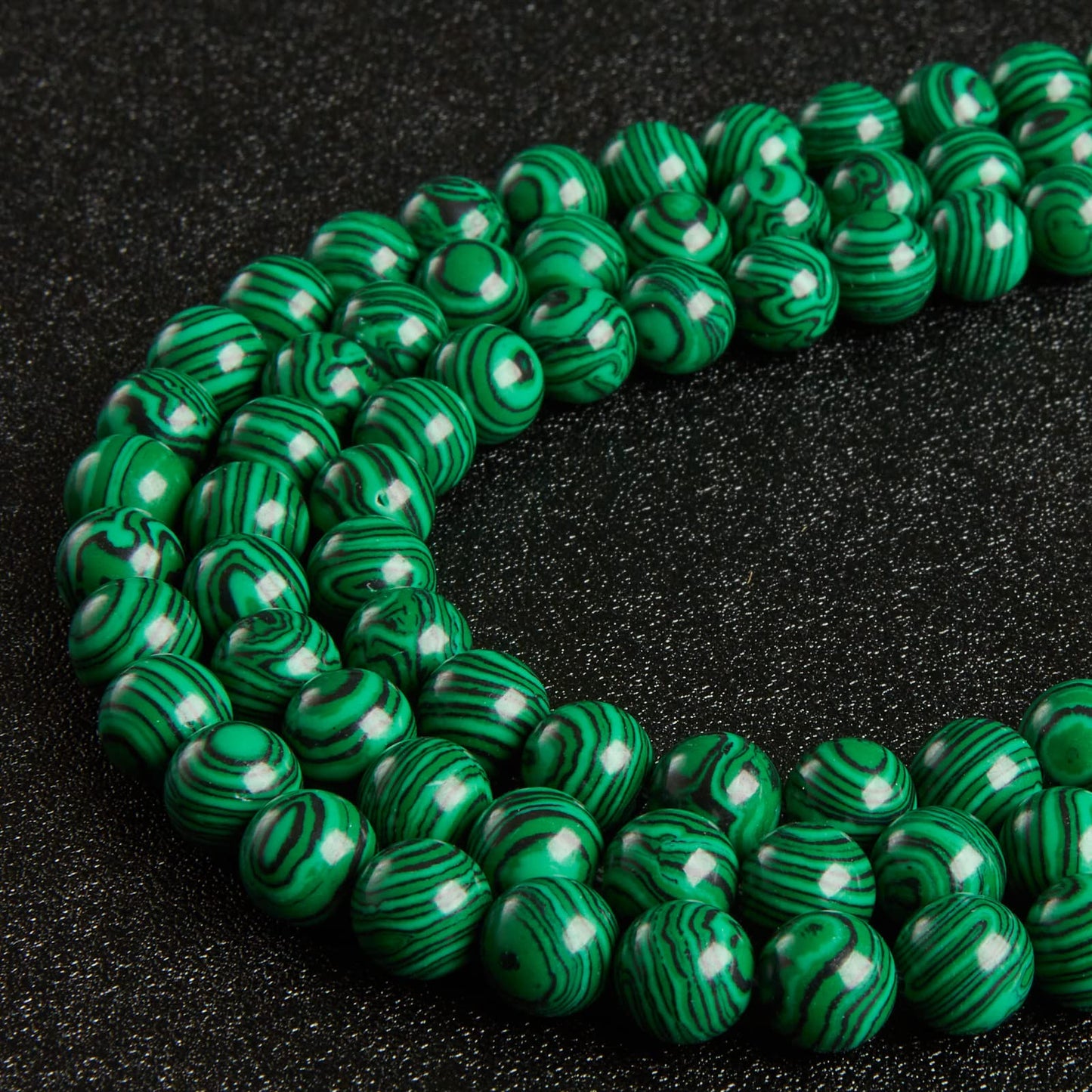 100pcs 8mm Malachite Beads Natural Gemstone Beads Round Loose Beads for Jewelry Making