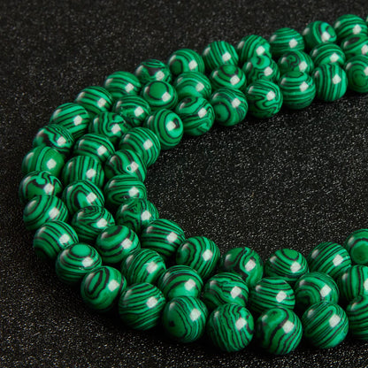 100pcs 8mm Malachite Beads Natural Gemstone Beads Round Loose Beads for Jewelry Making