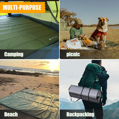 AYAMAYA Foam Sleeping Pad for Camping - Foldable Camping Mattress for 3 4 Person, Extra Thick Waterproof Tent Footprint Inner Camping Mat for Outdoor Backpacking Hiking Picnic Camping