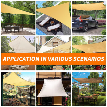 20' x20' x20'Sun Shade Sail Curved Commercial Outdoor Shade Cover Dark Grey Triangle Heavy Duty Permeable 185GSM UV Block Sunshade for Backyard Yard Deck Patio Garden Outdoor Activities and Facility
