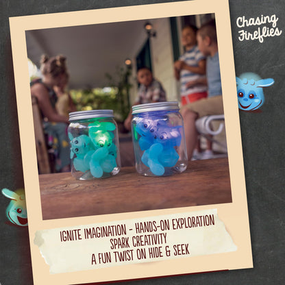 Toysmith Chasing Fireflies Kids Game - The Game of Shine & Seek - Interactive Games for Kids - Indoor & Outdoor Game - for Ages 3+, Blue,Green