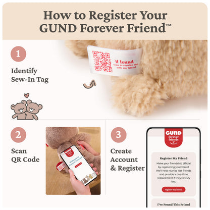 GUND Forever Friends: Kai Teddy Bear Plush Toy, As Seen on The View, Premium Stuffed Animal for Ages 0 and Up, Taupe, 12”