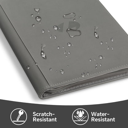 Trading Card Binder, Premium 9-Pocket Double Sided 540 Pocket PU Card Collection Binder, Collectible Trading Card Albums for MTG, TCG, Sports Cards (Grey)