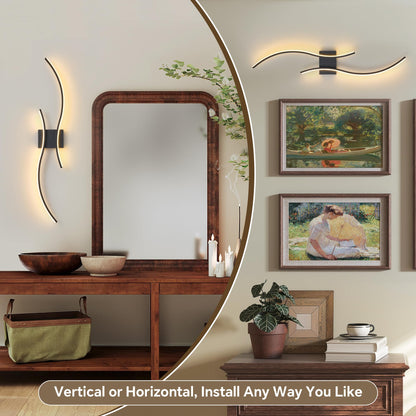 GLOTHOR Battery Operated Wall Sconces Set of 2, Dimmable Modern LED Rechargeable Wall Light with Remote Control, Wall Decor for Living Room, Hallway, Quick Install, No Electrician Required