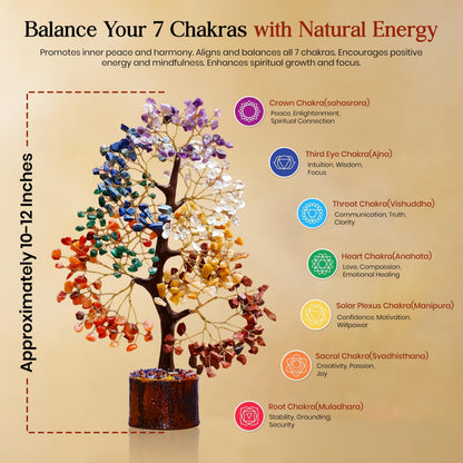 AstraVeda Crystal Tree, Tree of Life, 7 Chakra Stones, Feng Shui, Women Gifts, Healing Crystal, Gemstone, Crystals, Healing Stones, Spiritual Gifts, 300 Beads