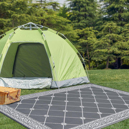 HiiARug Outdoor Rugs 8'x10' for Patios Waterproof RV Mats Camping Rug Outdoor Area Rug Lightweight Portable Outdoor Plastic Straw Rug for Patio, RV, Camping, Balcony, Beach