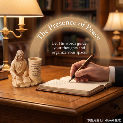 jklhkmhj Jesus Pen Holder With Bible Verse,Jesus Inspirational Religious Bible Verse Pen Holder Thoughtful Christian Gifts for All Perfect for Office School Home and Stationery Essentials