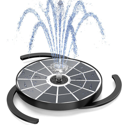 AISITIN 3.7W Solar Bird Bath Fountain Pump, 7.1" Solar Powered Water Fountain Pump for Garden, Ponds, Pool, Fish Tank, Aquarium and Outdoor
