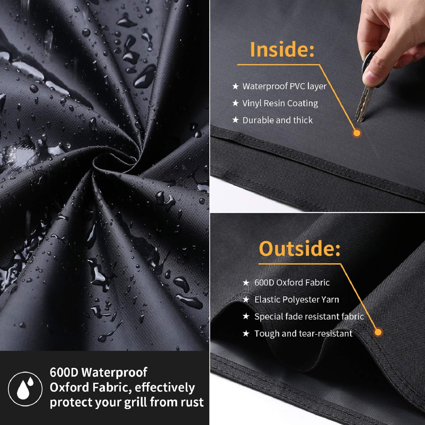 SUPJOYES Grill Cover for Weber Charcoal Kettle, 26 Inch BBQ Grill Covers, Heavy Duty Waterproof Barbecue Accessories