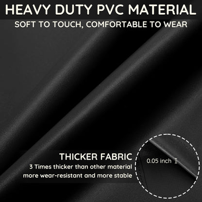 Thicker Rubber Apron - 51.18 x 35.43" Adjustable, Heavy Duty Oil & Chemical Resistant, Extra Long Waterproof Apron for Dish Washing, Gardening, Lab Work, Butcher & Dog Grooming - Black