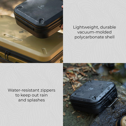 ELECOM NESTOUT Gear Storage Case, Lightweight Hard Shell, Water-Resistant, Stackable Organizer with Padded Dividers, Impact Resistant, Fits Travel Outdoor Batteries Tech Accessories