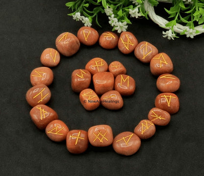 Amazing Gemstone Peach Moonstone Runes Crystal Runes Set of 25 Engraved Rune Stones with Runes Book PDF