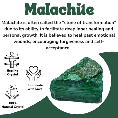 Amazing Gemstone 2 Pieces Malachite Raw Crystals and Healing Stones, Natural Rocks for Tumbling and DIY Raw Stones and Crystals